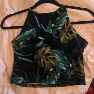 American apparel jungle print crop top